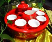 中國紅瓷功夫茶具