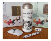 陶瓷杯+無線鼠標(biāo)+陶瓷筆+陶瓷U盤
